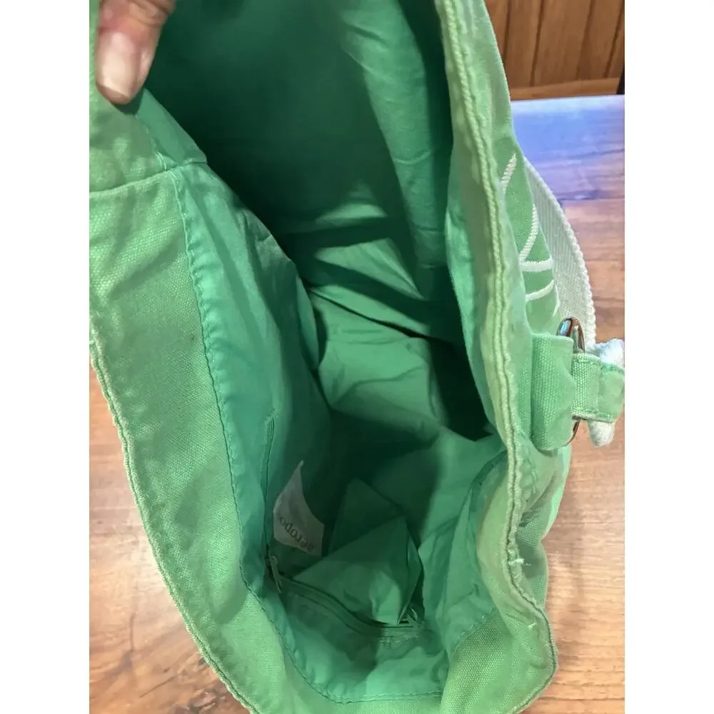 [[Y2K FASHION]] Bright Green Aeropostale Tote Bag 100% Cotton Retro Fabulous! - Picture 6 of 6